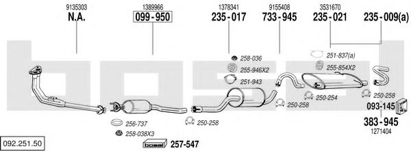 BOSAL 092.251.50 Exhaust System